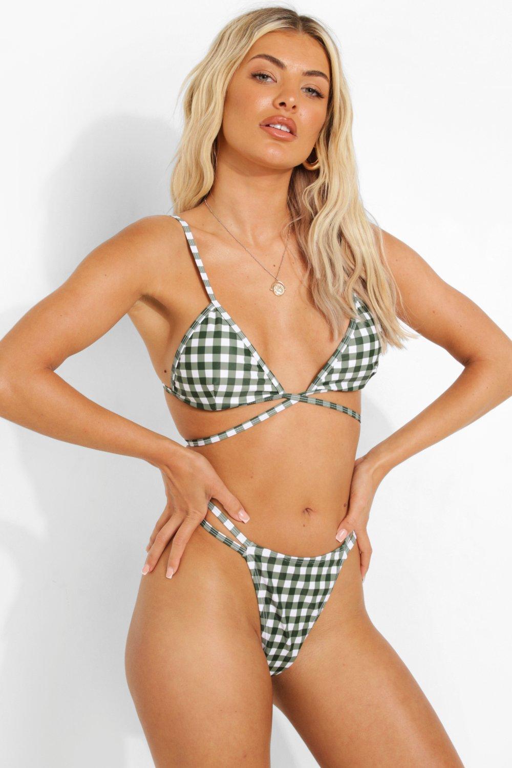 dół od bikini wzór kratka