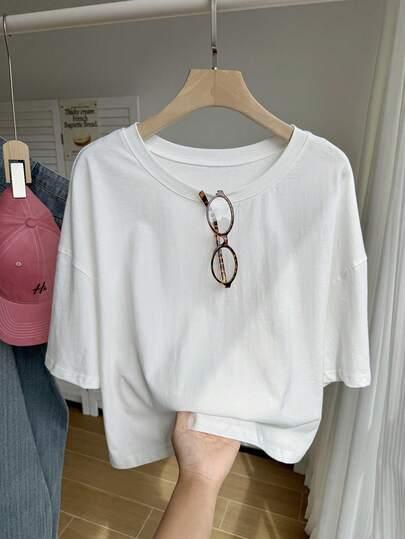 biały t-shirt basic
