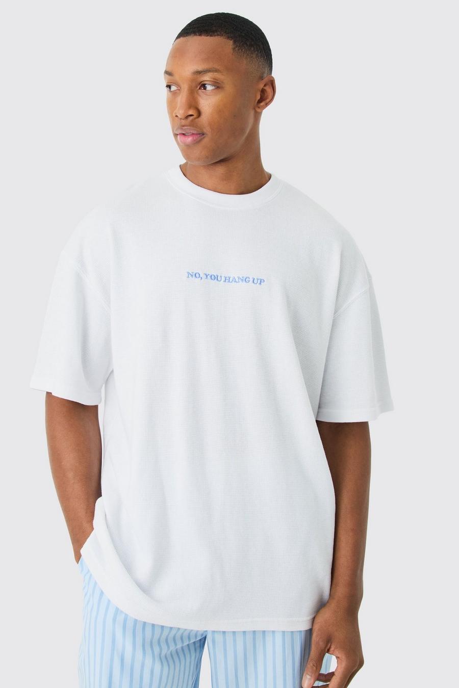 t-shirt od piżamy struktura napis no you hang up