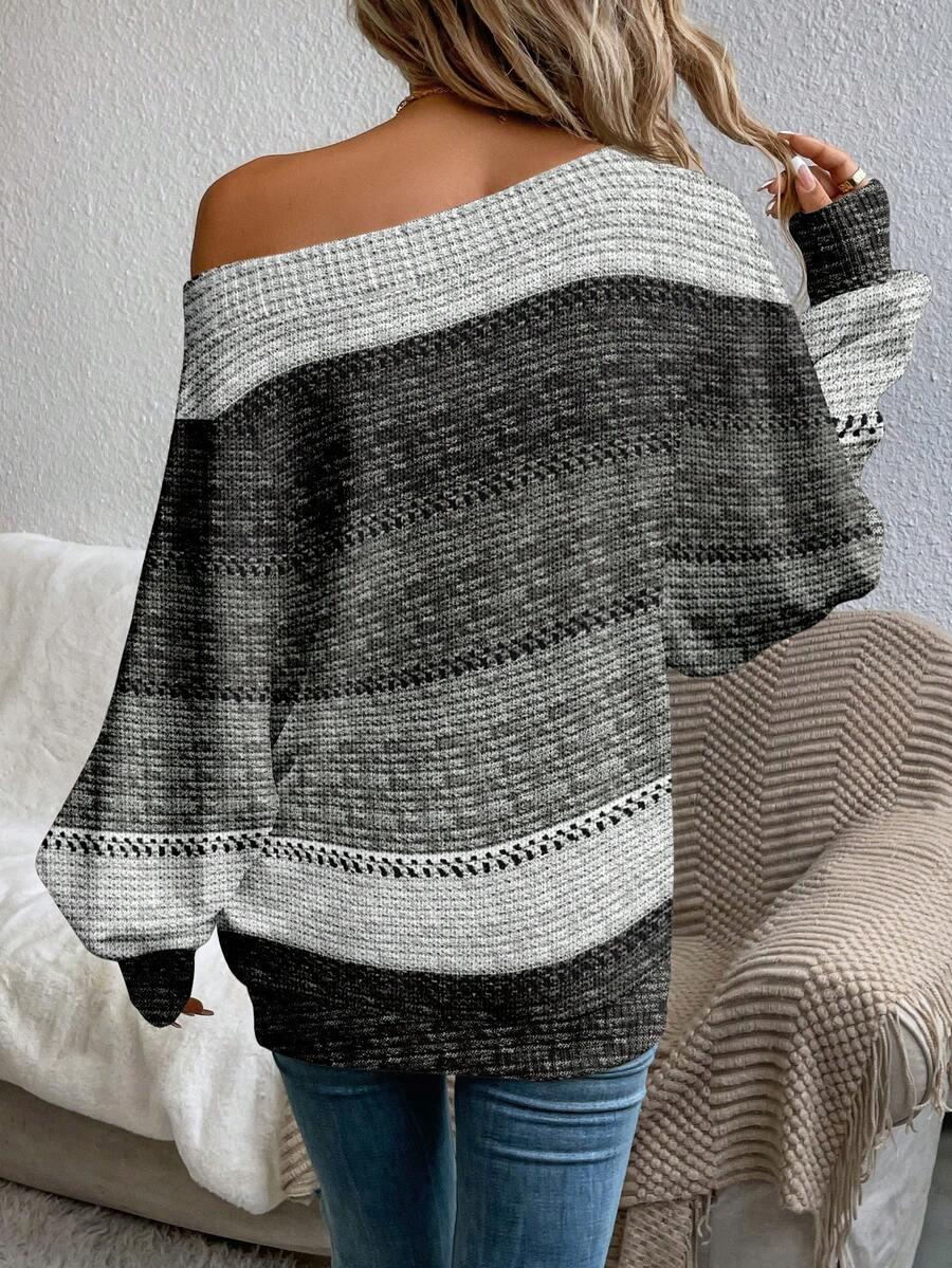 luźny sweter nadruk