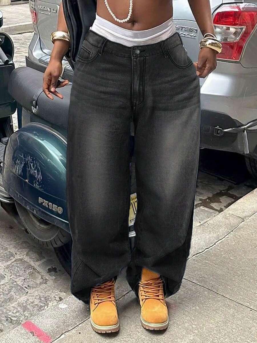 czarne spodnie jeans