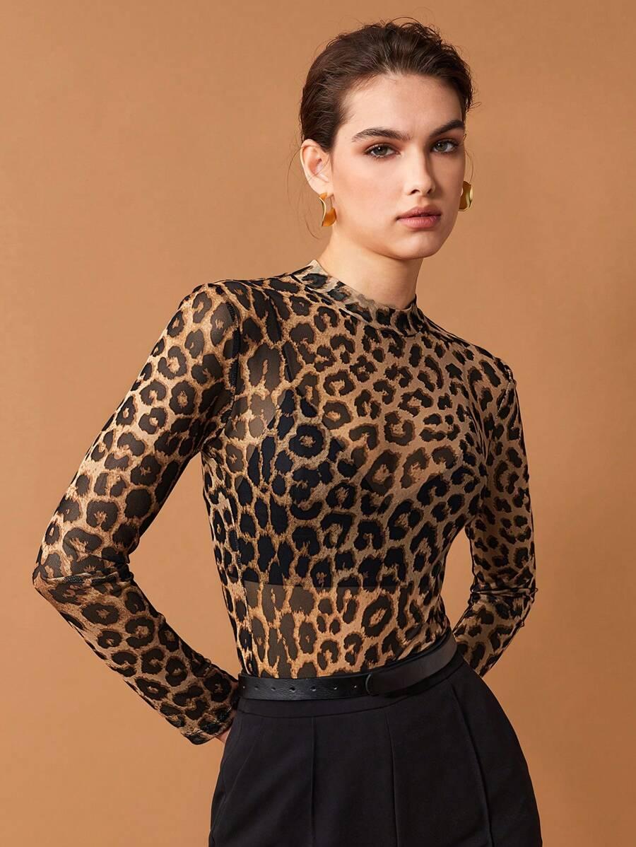 DOPASOWANA BLUZKA ANIMAL PRINT 