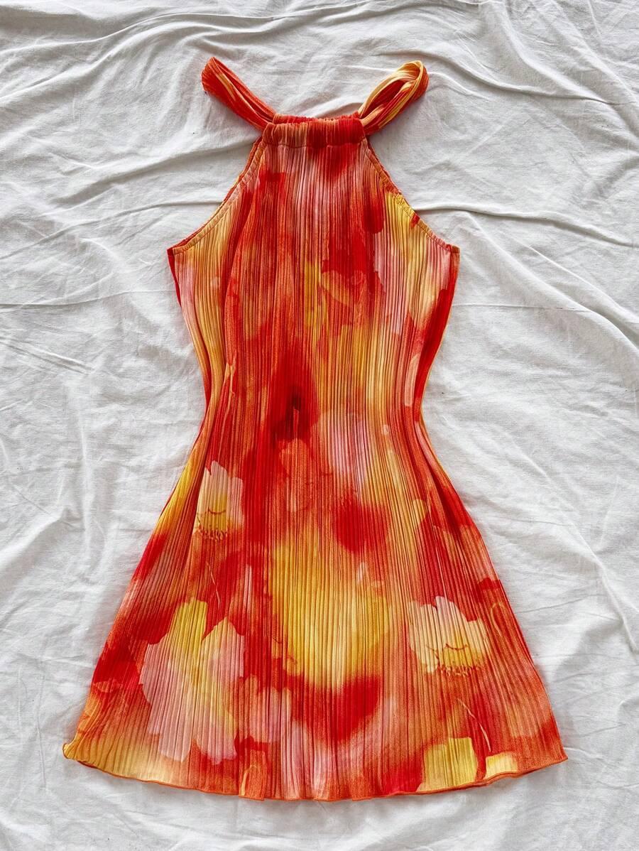 plisowana MINI SUKIENK tie dye