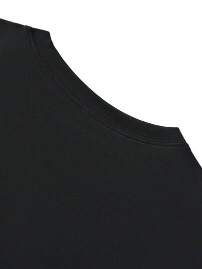 CZARNY T-SHIRT PRINT