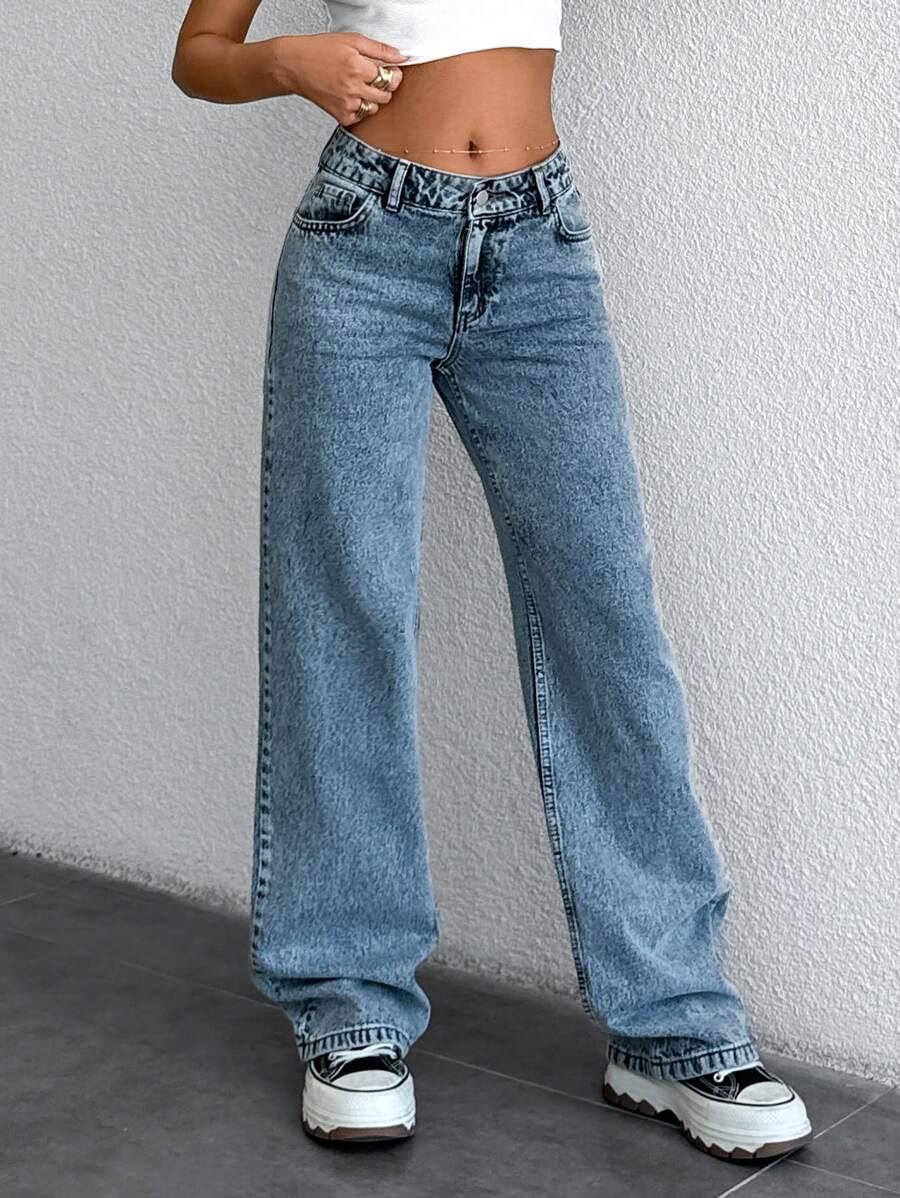 NIEBISKIE SPODNIE JEANS