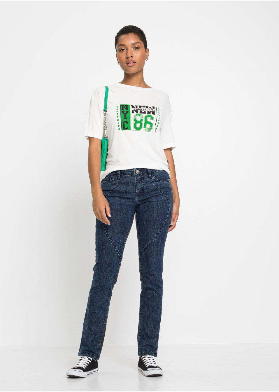 DWUKOLOROWE JEANSY DAMSKIE 