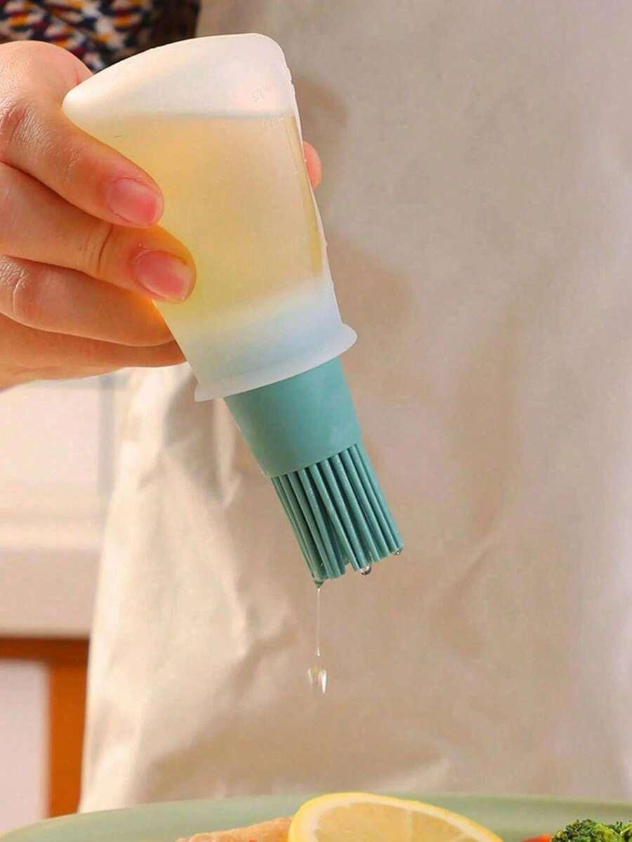 SILIKONOWY PĘDZEL DO OLIWY Z POJEMNIKIEM