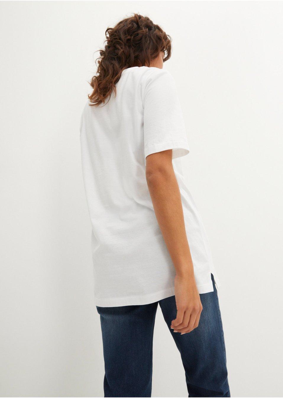 BIAŁY T-SHIRT PRINT