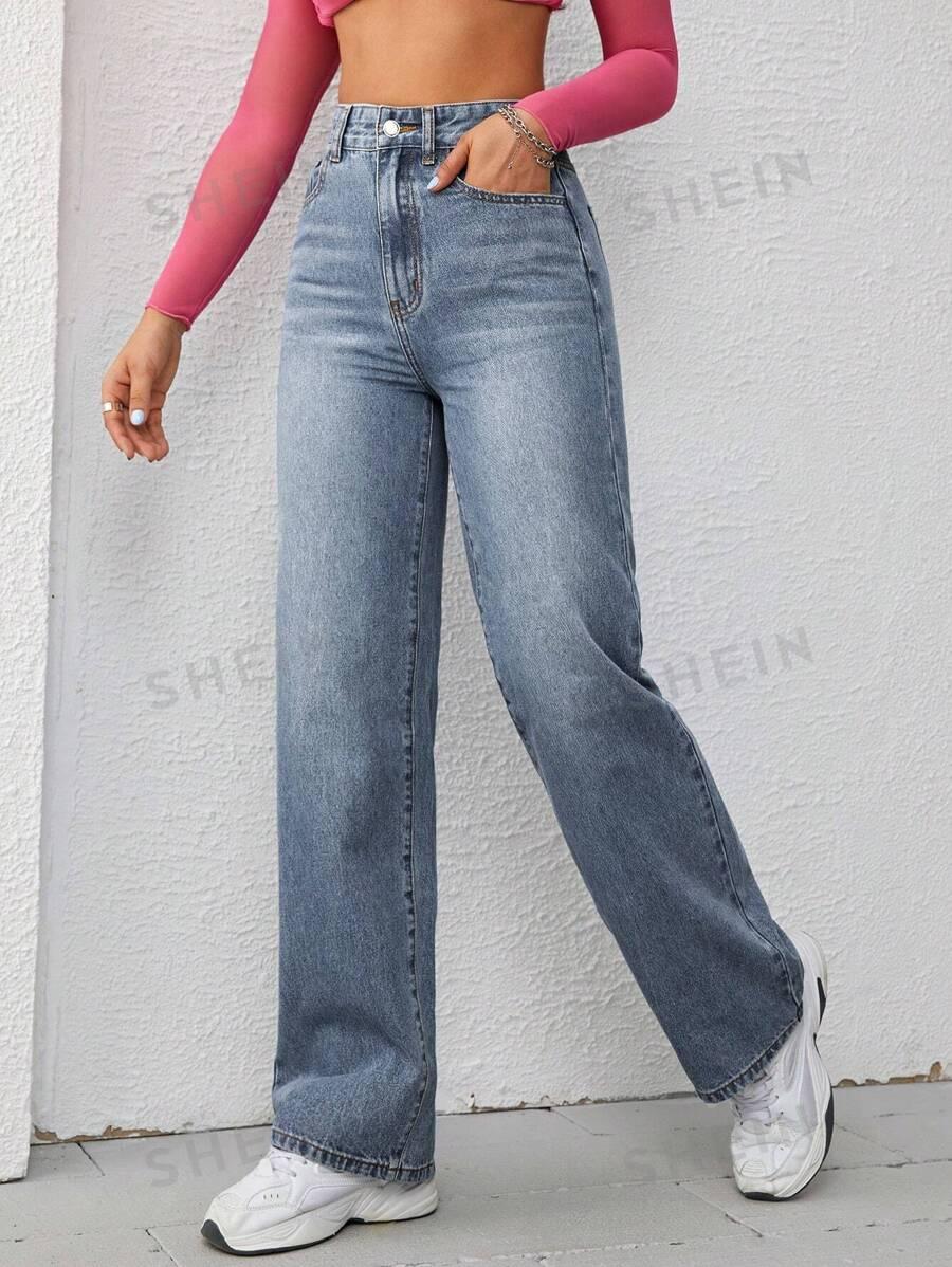 SPODNIE JEANS KIESZENIE ZAMEK 