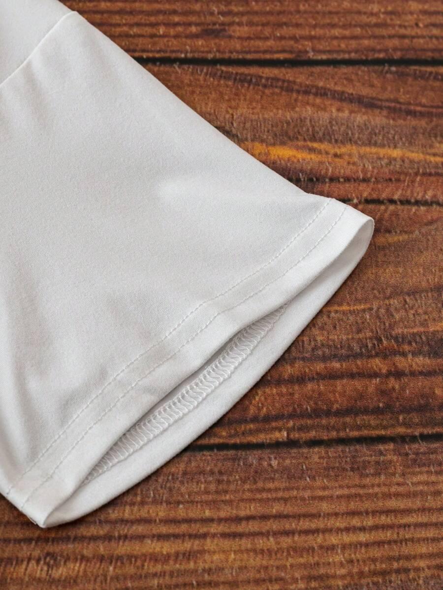 BIAŁY T-SHIRT OKRĄGŁY DEKOLT