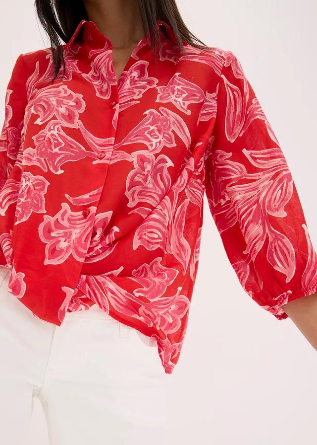 KOSZULA DAMSKA PLUS SIZE RĘKAW 3/4 
