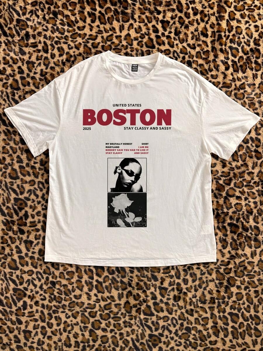 t-shirt z nadrukiem oversize