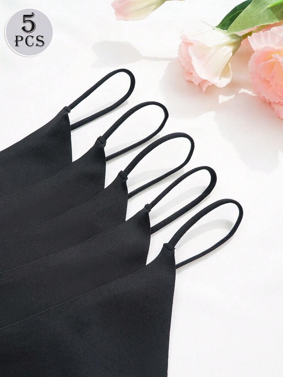 czarne stringi 5-pack