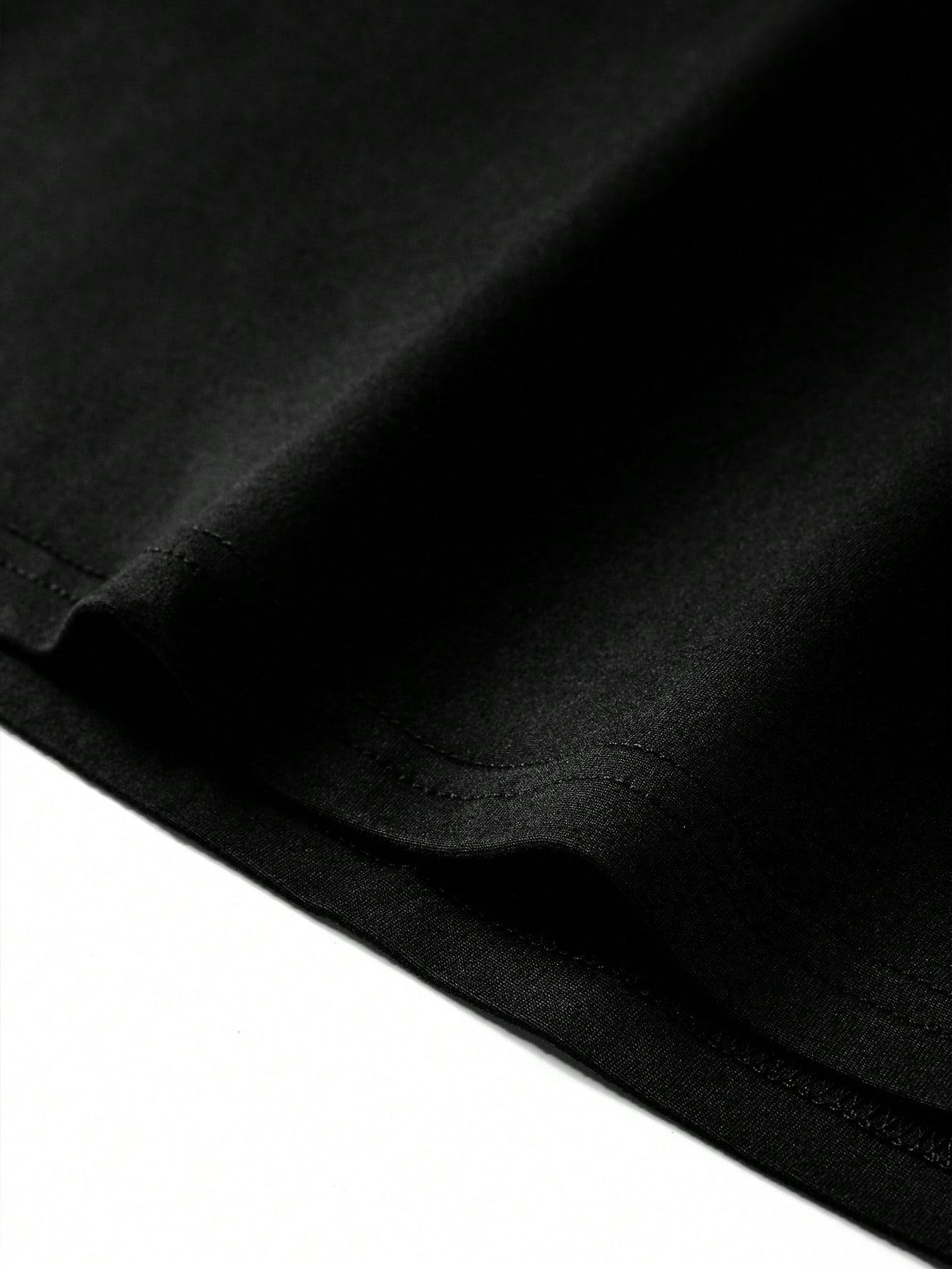 CZARNY T-SHIRT CASUAL