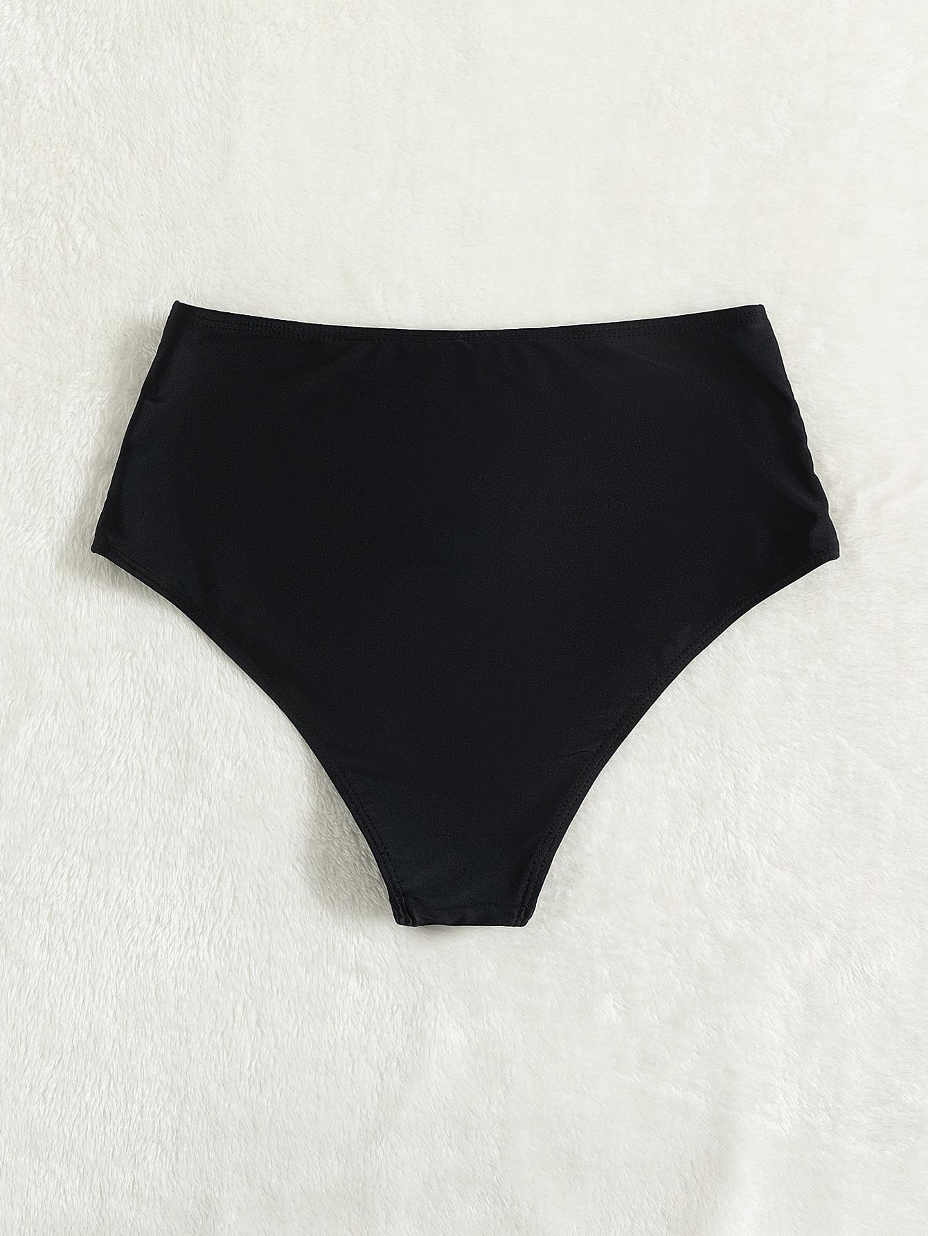 CZARNY DÓŁ OD BIKINI WYSOKI STAN