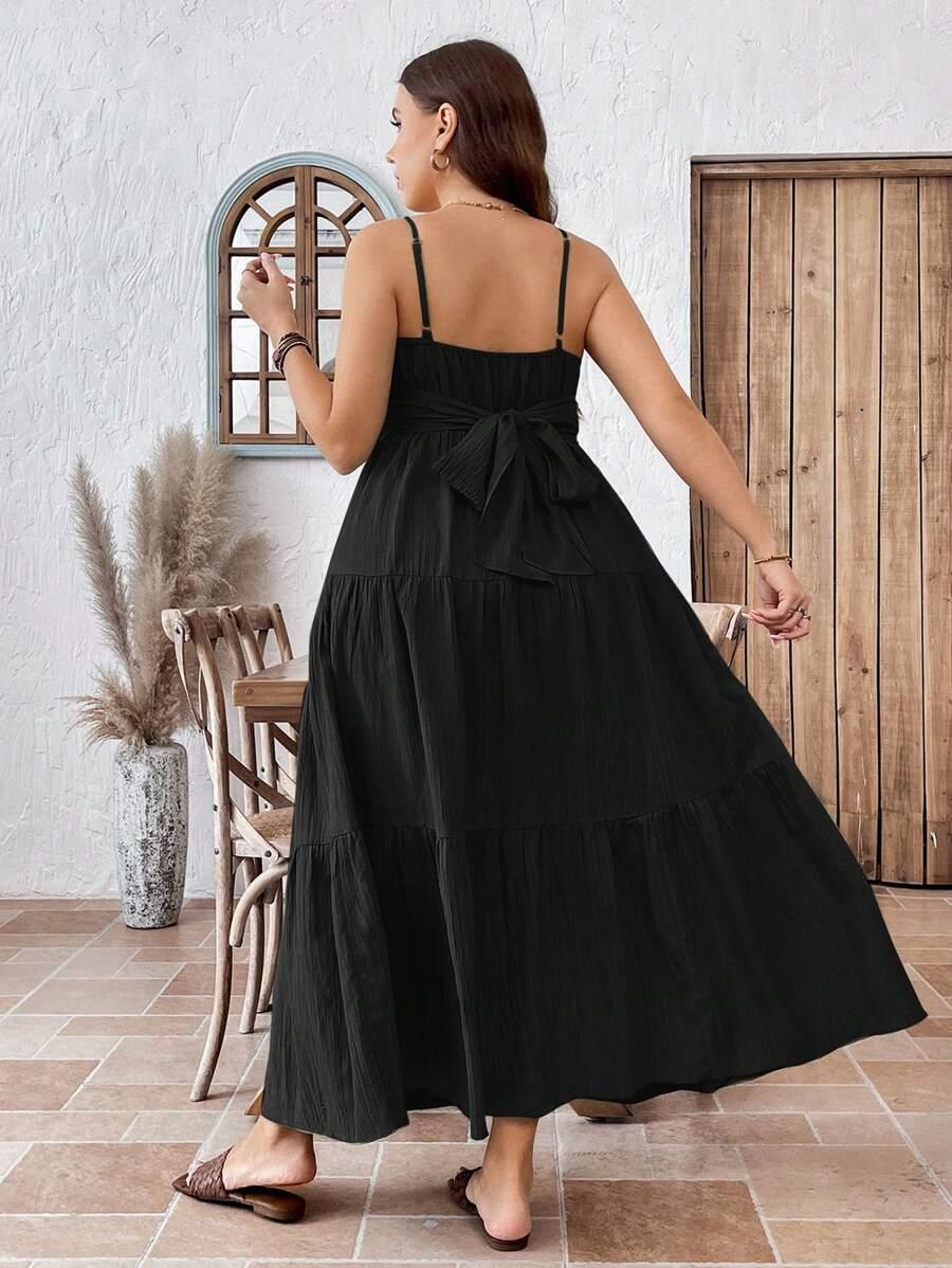 CZARNA MAXI SUKIENKA