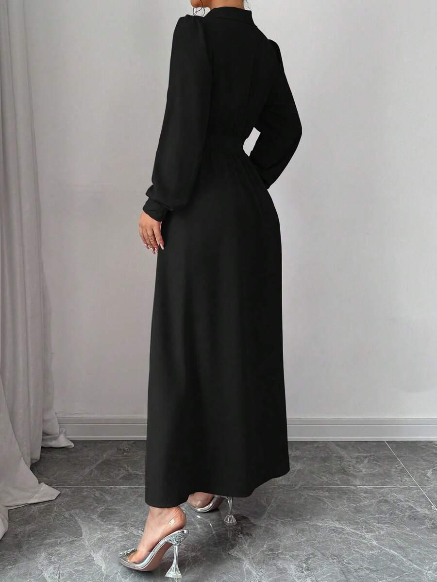 CZARNA MAXI SUKIENKA