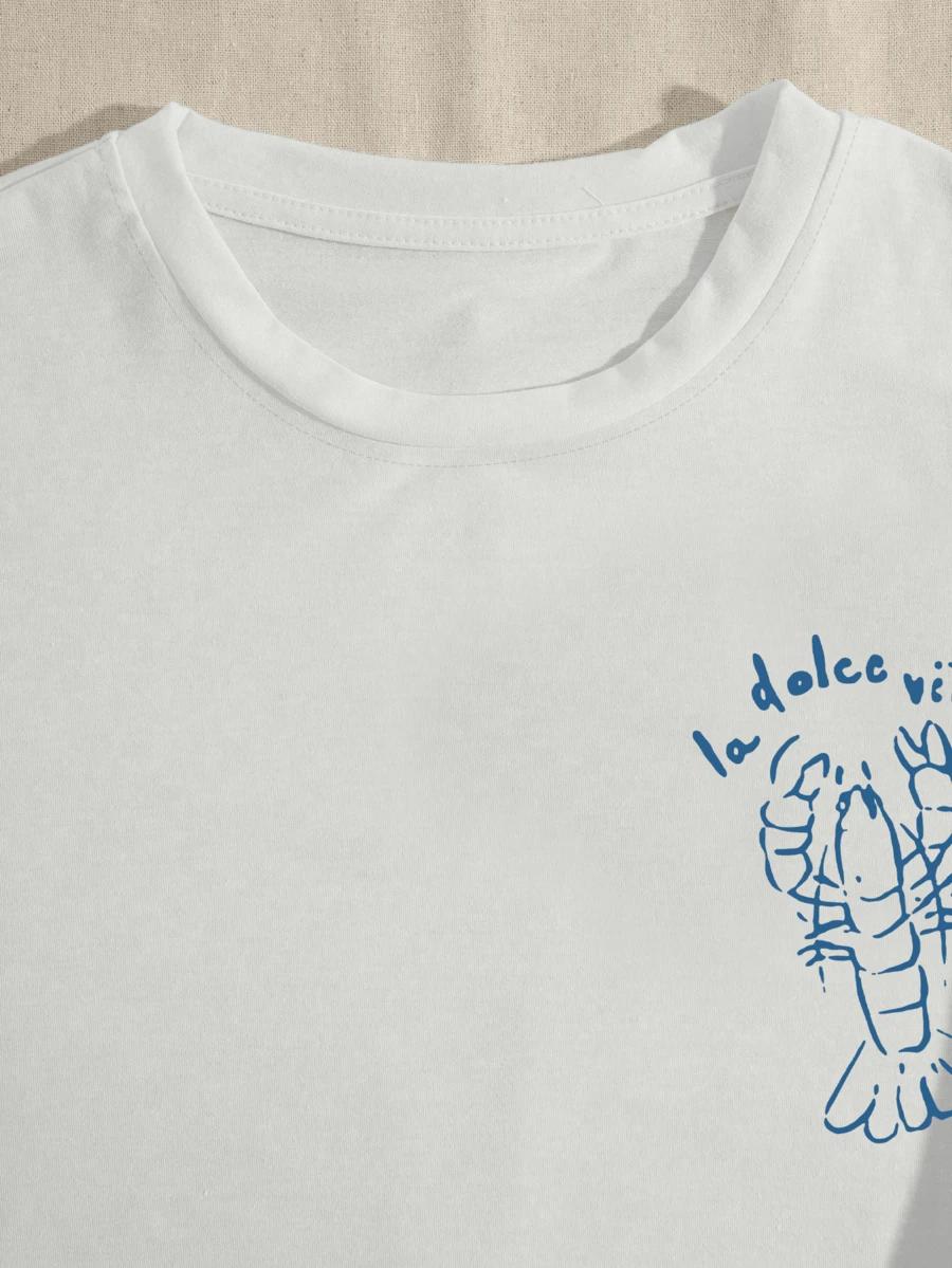biały t-shirt nadruk