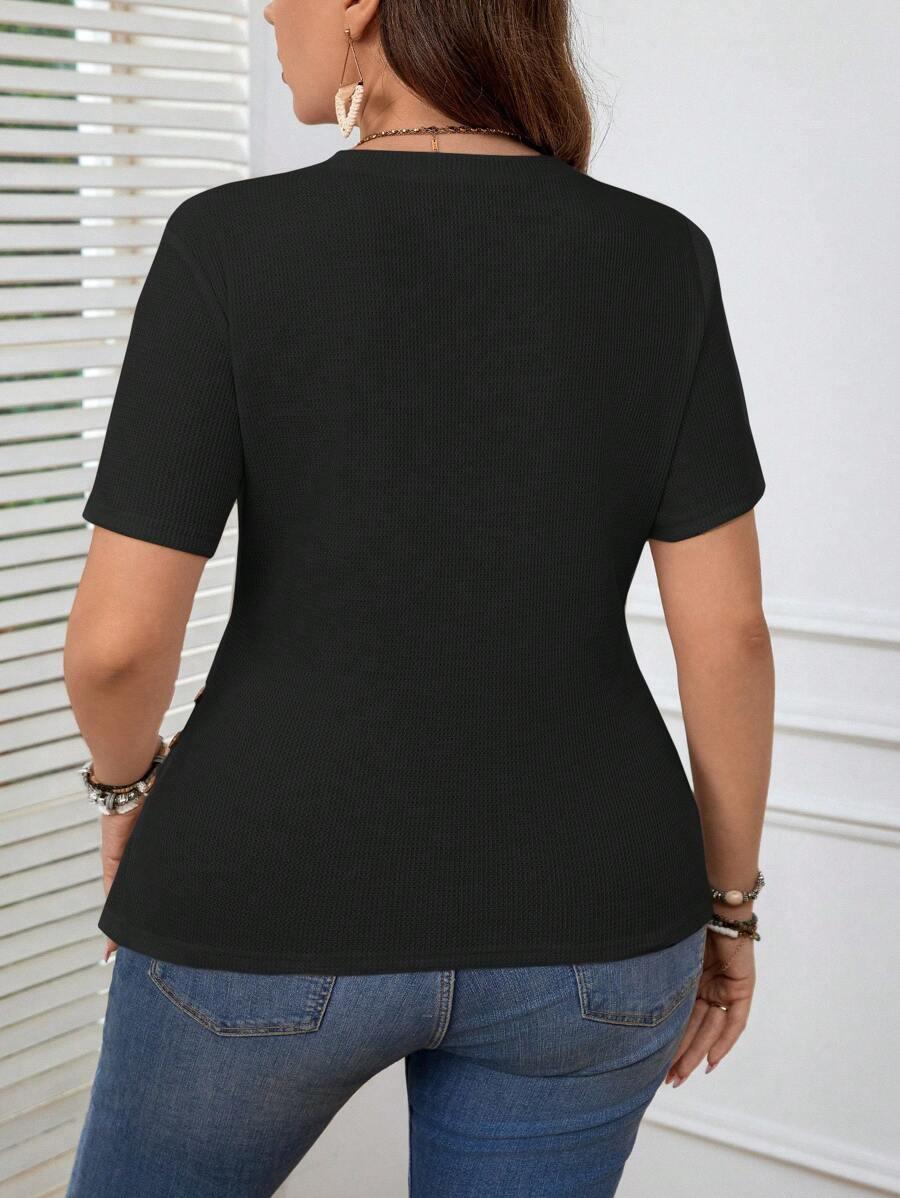 czarna bluzka v neck