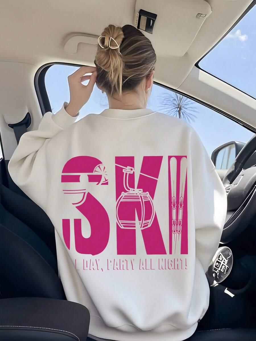 biała bluza print