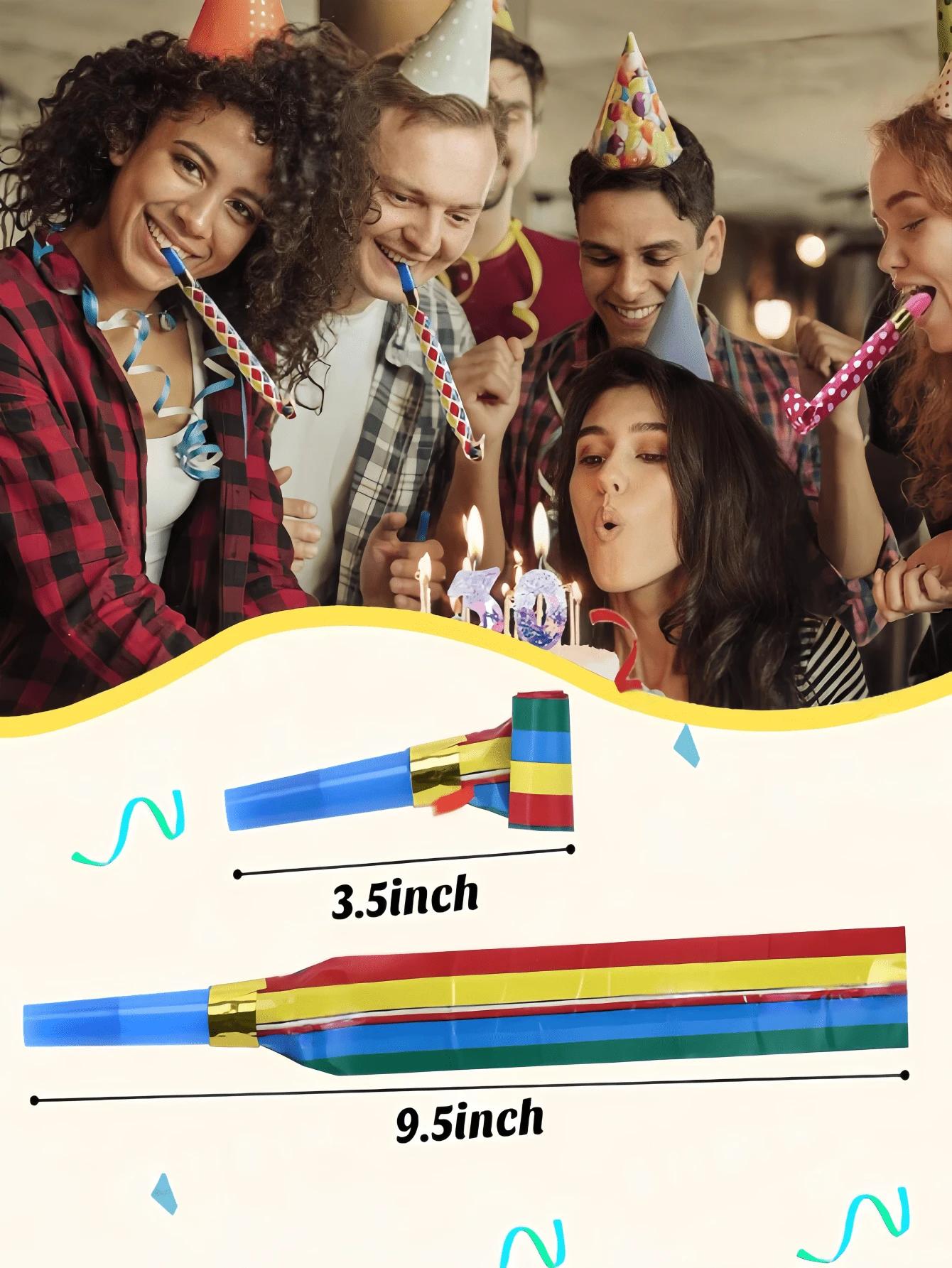 TRĄBKI URODZINOWE GWIZDKI 16-PACK