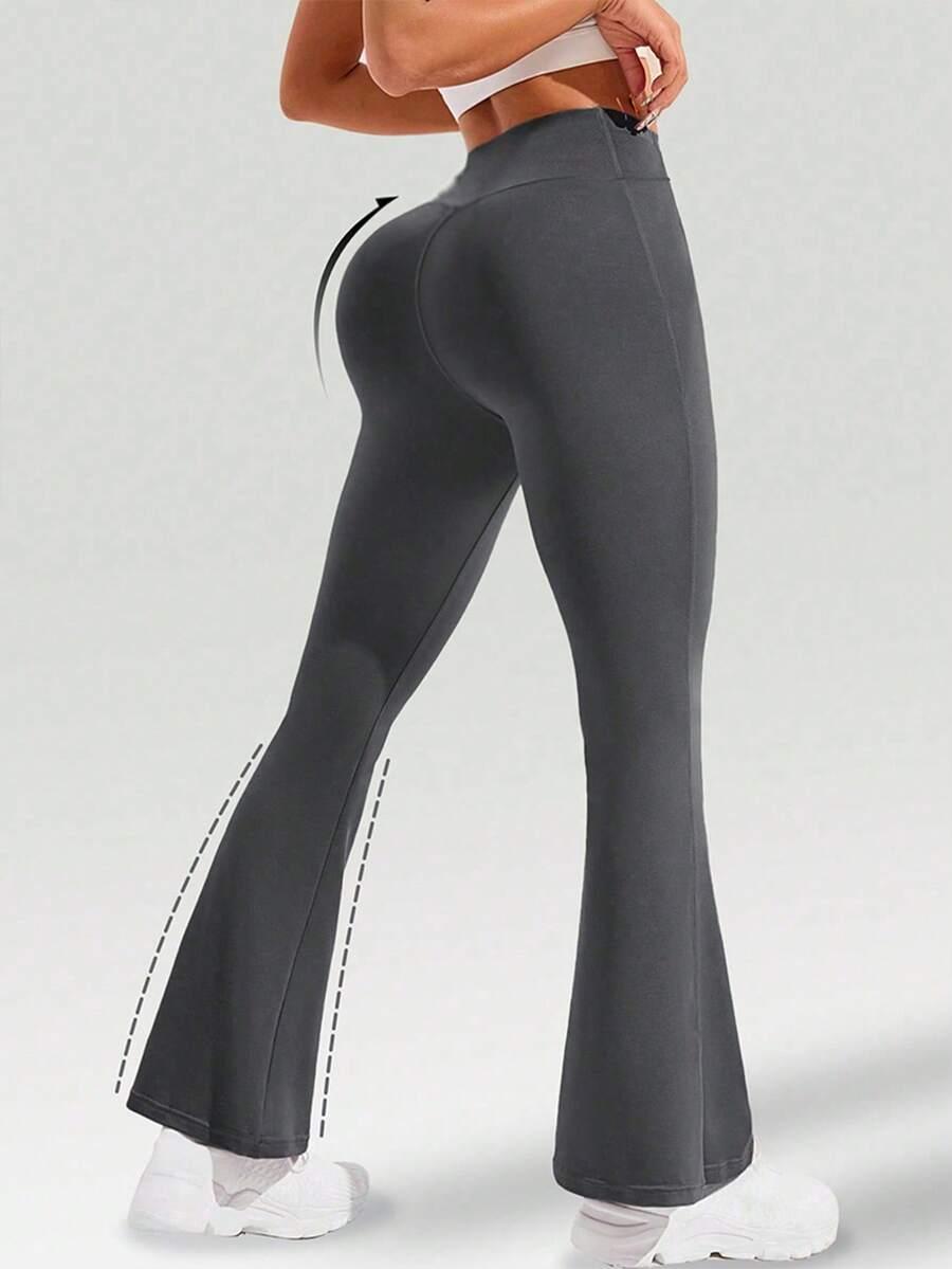 szare legginsy dzwony