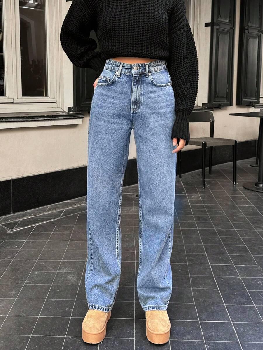 SPODNIE JEANS WYSOKI STAN