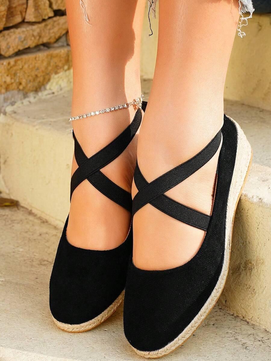 czarne espadryle gumki