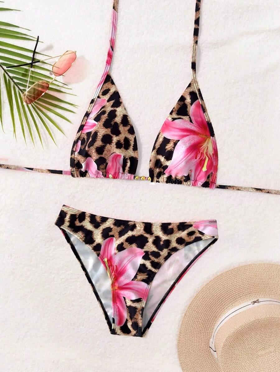 DWUCZĘŚCIOWY STRÓJ KĄPIELOWY ANIMAL PRINT 