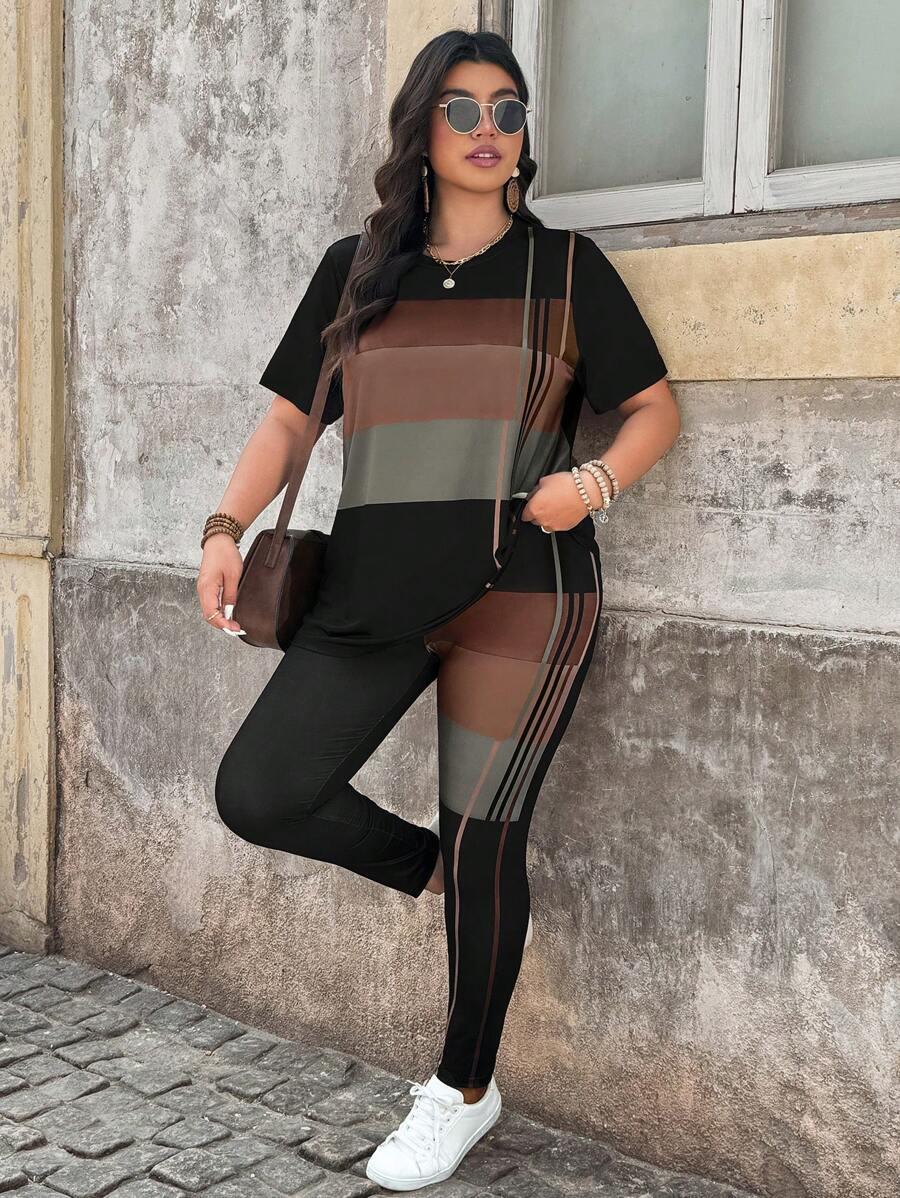 KOMPLET LEGGINSY BLUZKA