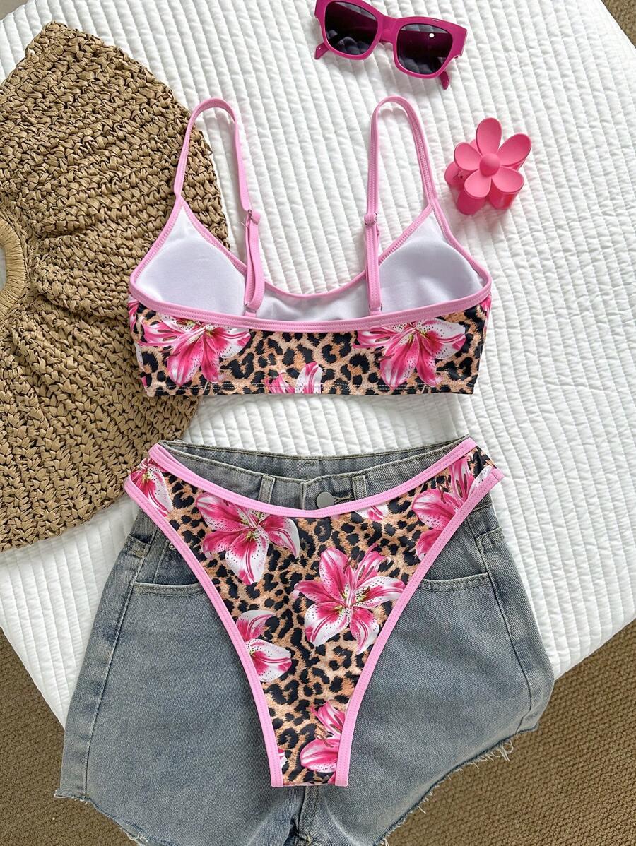 STRÓJ KĄPIELOWY DWUCZĘŚCIOWY  ANIMAL PRINT