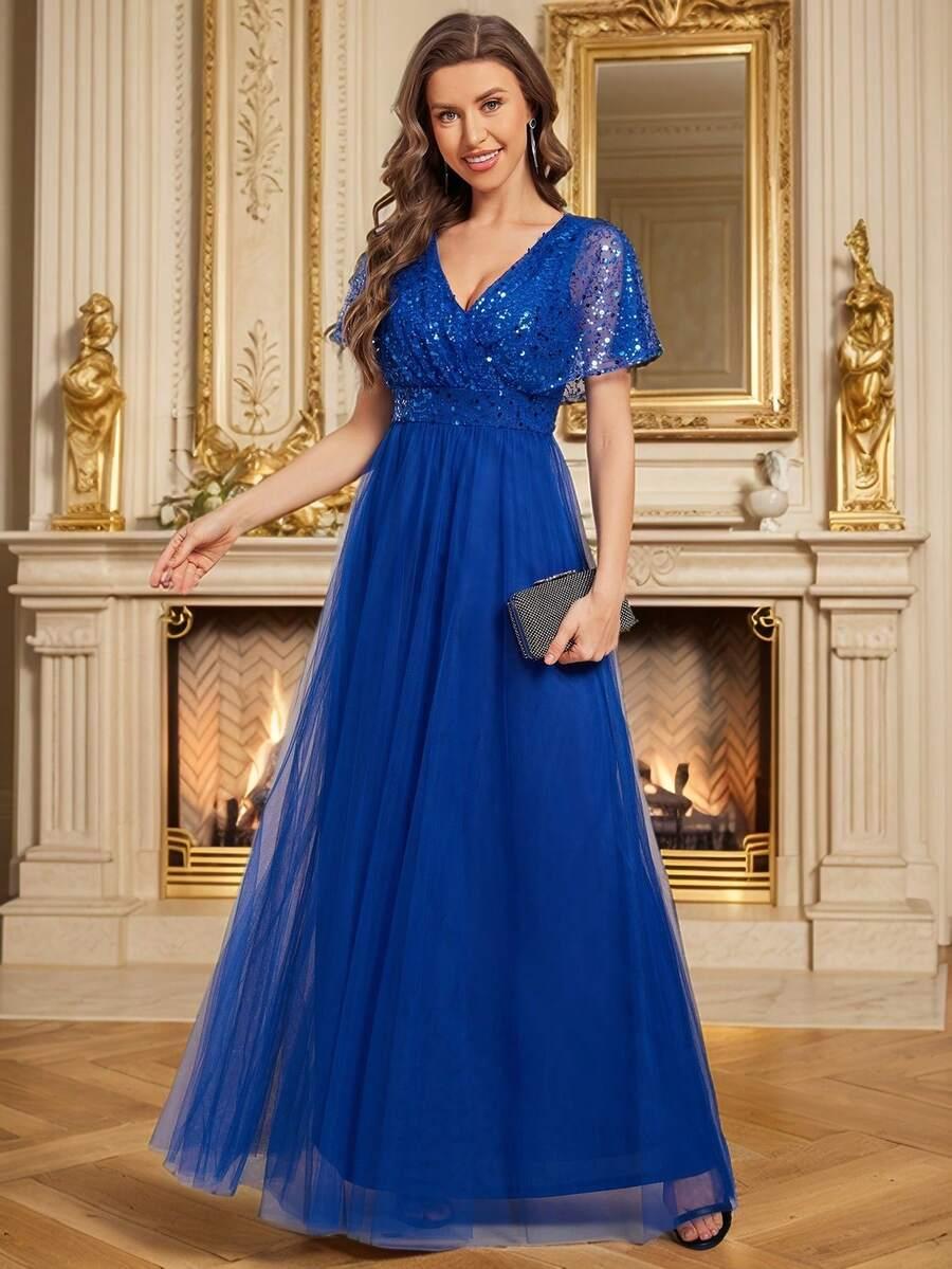 niebieska maxi sukienka 