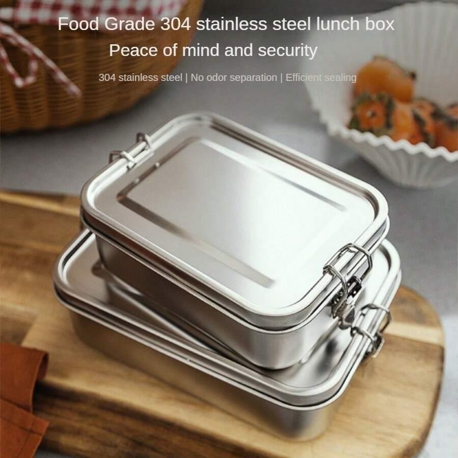 srebrne pudełko lunchbox