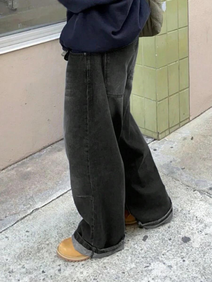 czarne spodnie jeans 