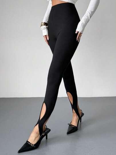 CZARNE LEGGINSY wysoki stan 
