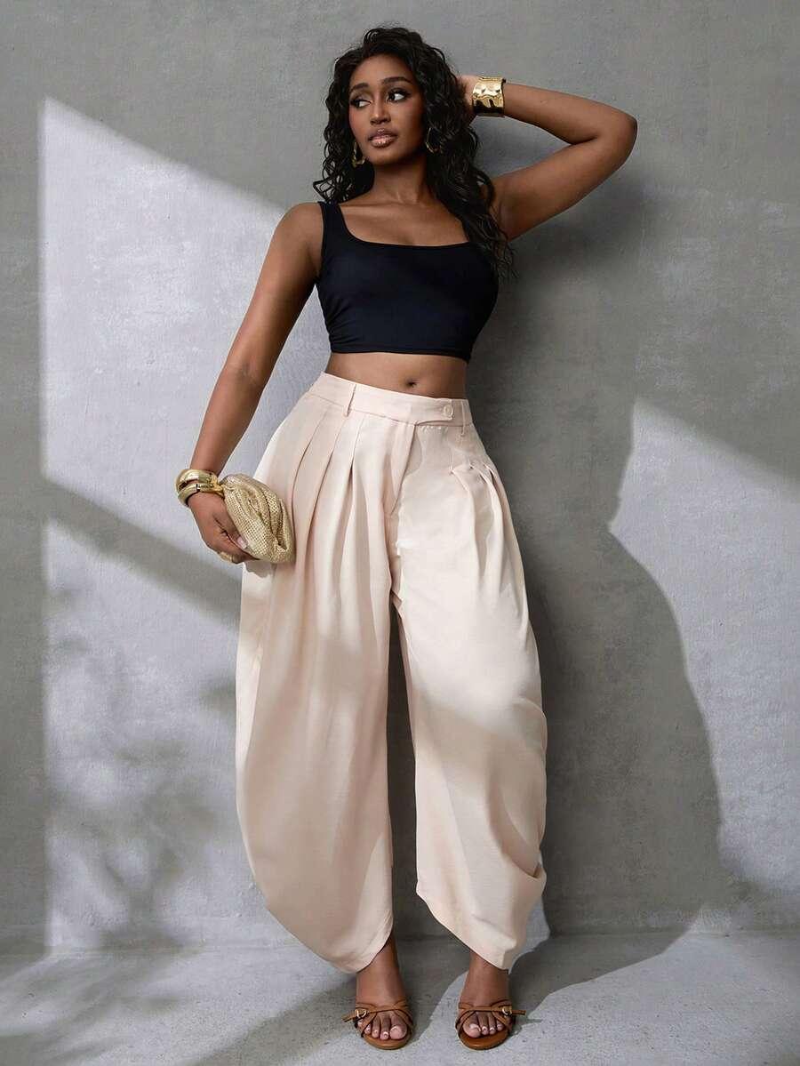 LETNIE ELEGANCKIE LUŹNE SPODNIE