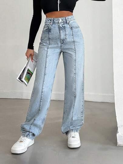 PROSTE SPODNIE JEANS