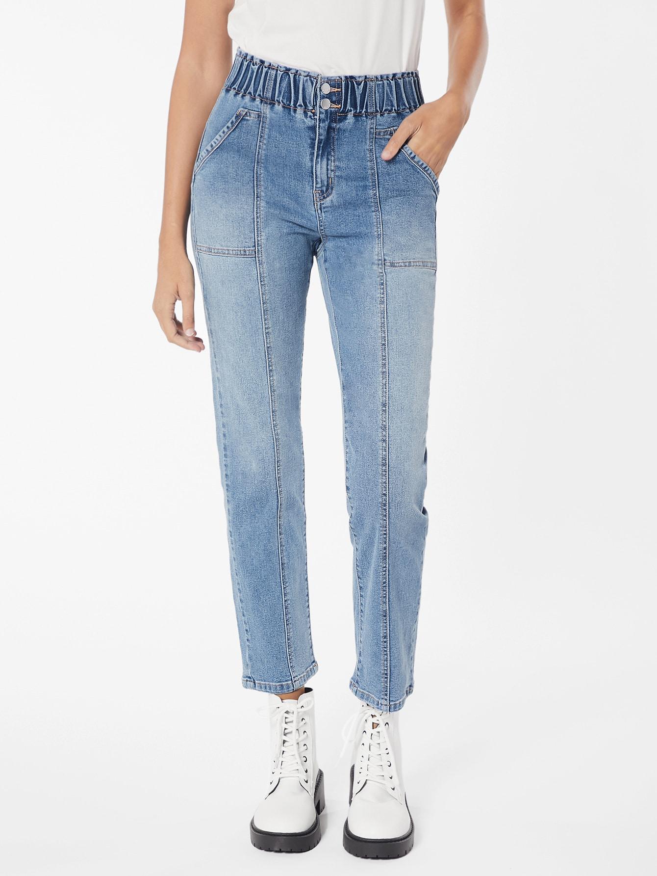 NIEBIESKIE SPODNIE JEANS