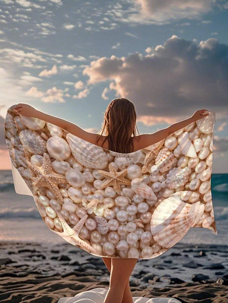 beżowy ręcznik plażowy