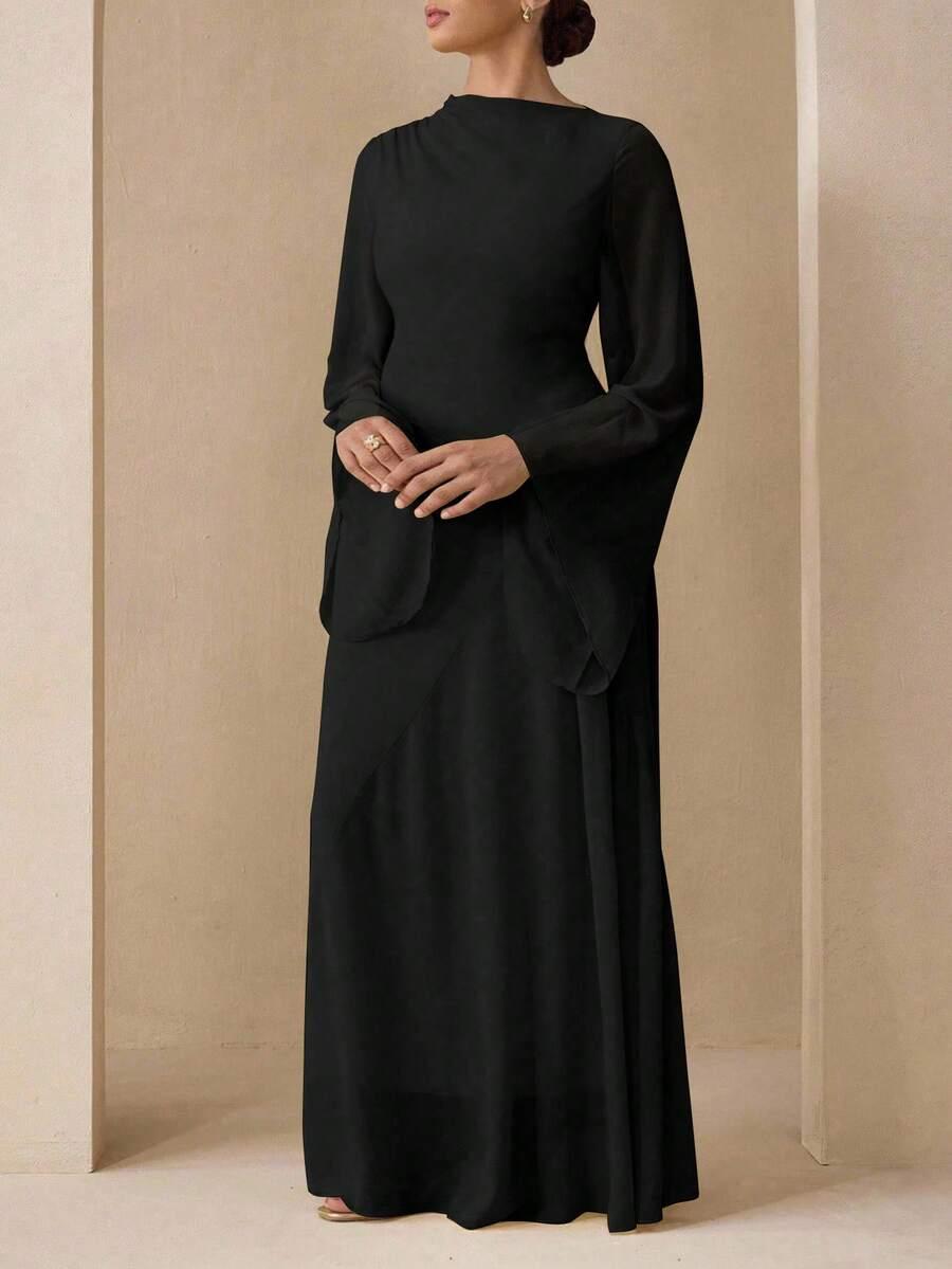 CZARNA MAXI SUKIENKA