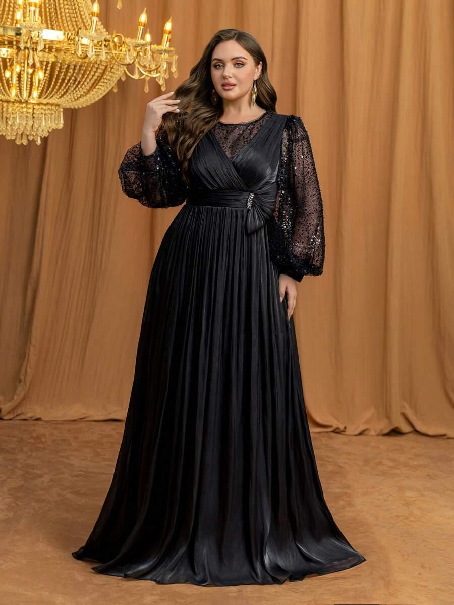 CZARNA MAXI SUKIENKA