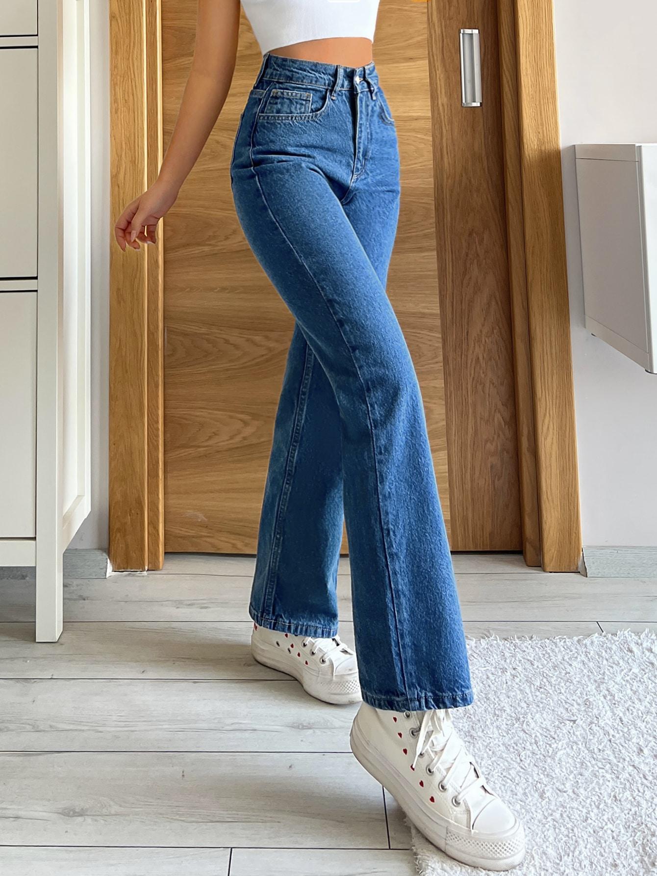PROSTE SPODNIE JEANS WYSOKI STAN