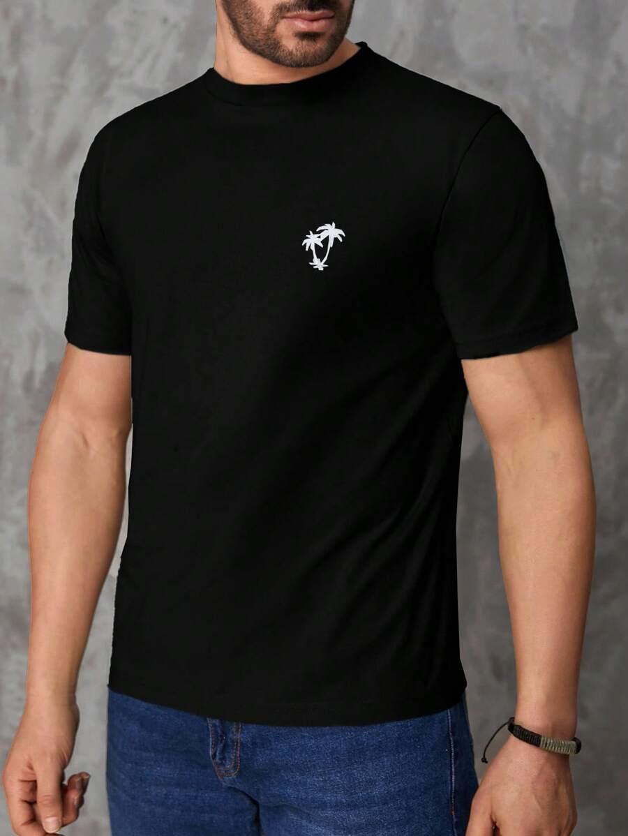 czarny t-shirt print