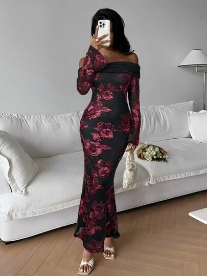 CZARNA SUKIENKA W KWIATY