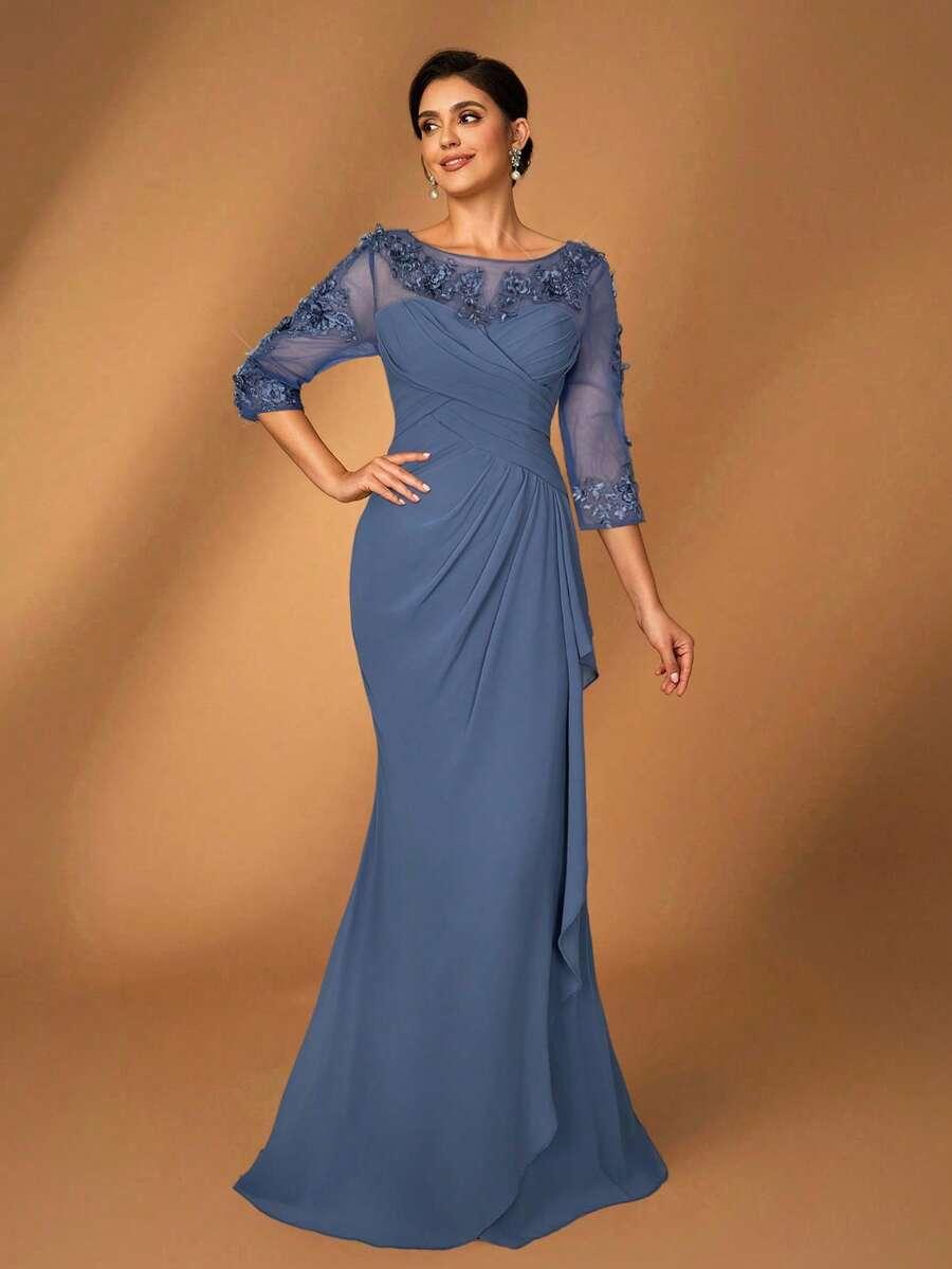 NIEBIESKA SUKIENKA MAXI