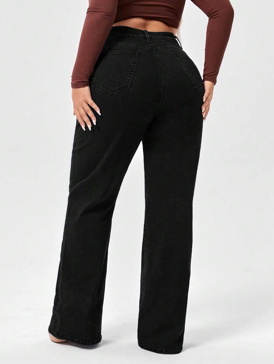 CZARNE SPODNIE JEANS