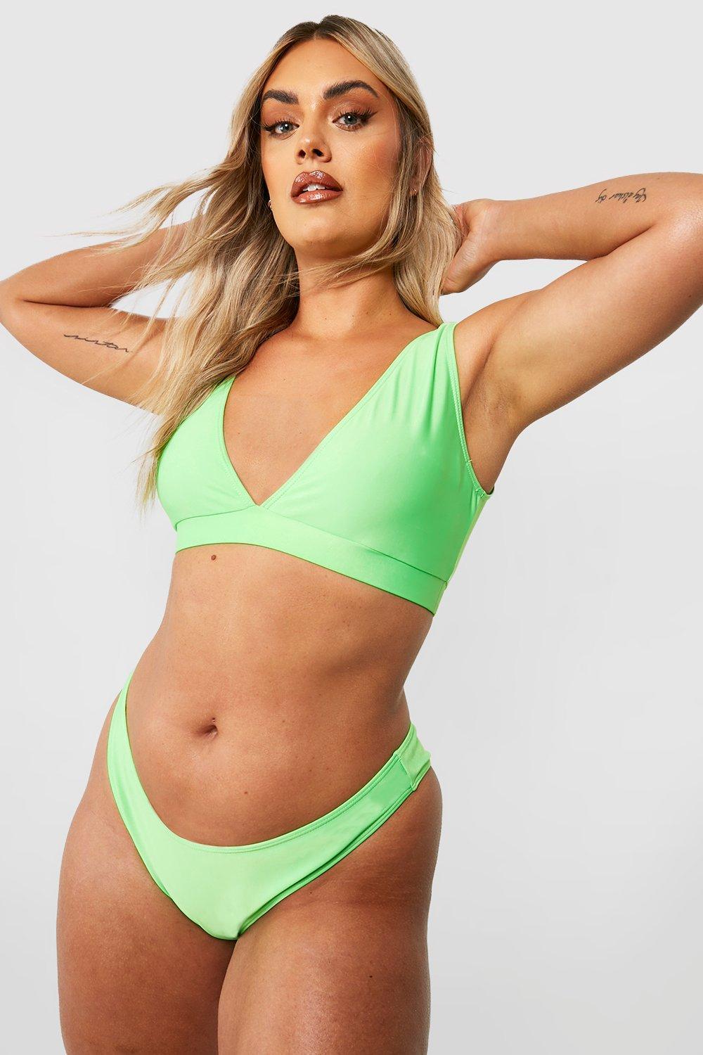 zielony dół od bikini figi neon