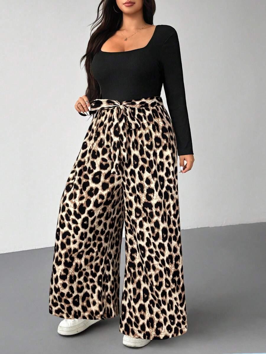 kombinezon długi rękaw animal print