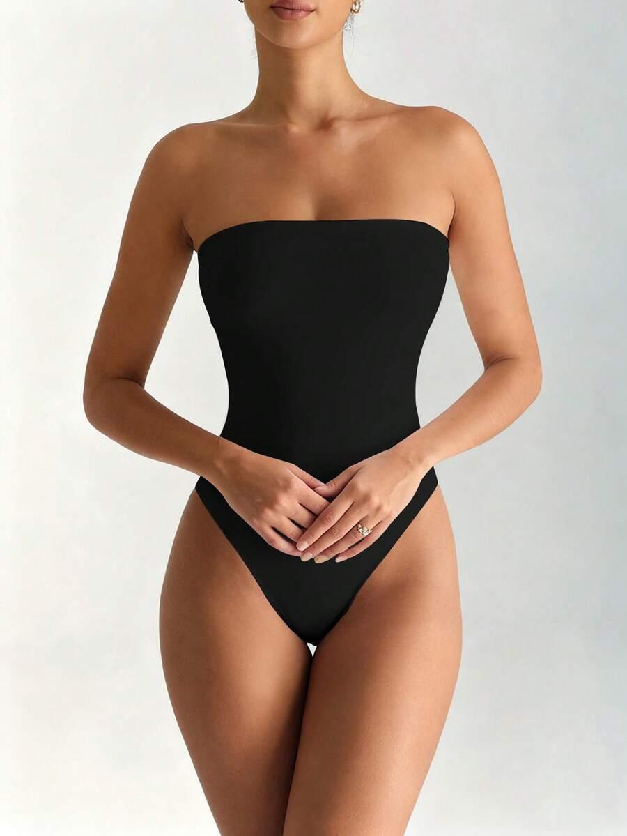 CZARNE BODY ODKRYTE RAMIONA 