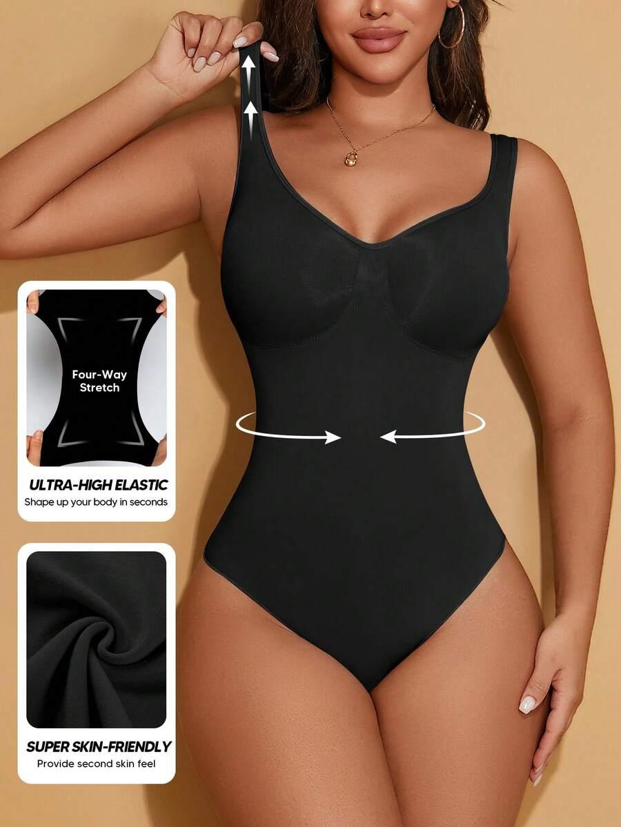 CZARNE MODELUJĄCE BODY NA RAMIĄCZKACH 